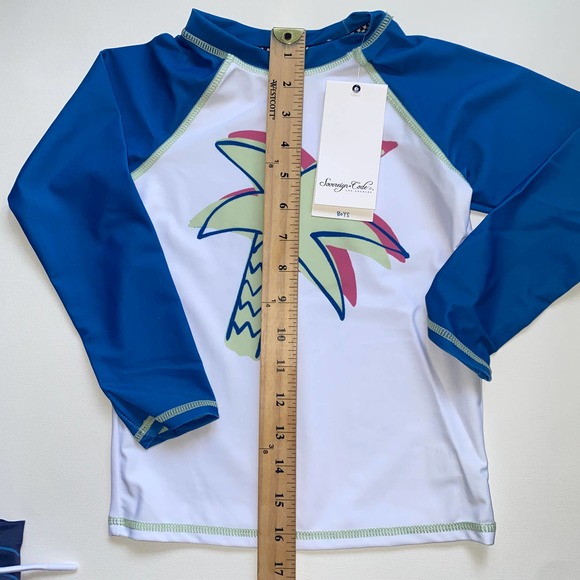 NWT Sovereign Code Toddler Seaside Palms Rash Guard & Swim Shorts Set (Sz 4) - Picture 3 of 12